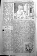 Old Print Builder 1894 Architecture Croyland Abbey Boss Rebus Aisle Nave 19th