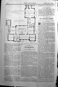 Antique Old Print Plan Local Board Offices Bexhill Builder 1894 Architecture