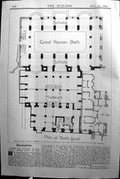 Old Plan Great Roman Bath Schola Museum Baggallay Builder 1894 Archit Victorian