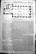Antique Old Print Plan Church St. Clement Bradford Builder 1894 Architecture