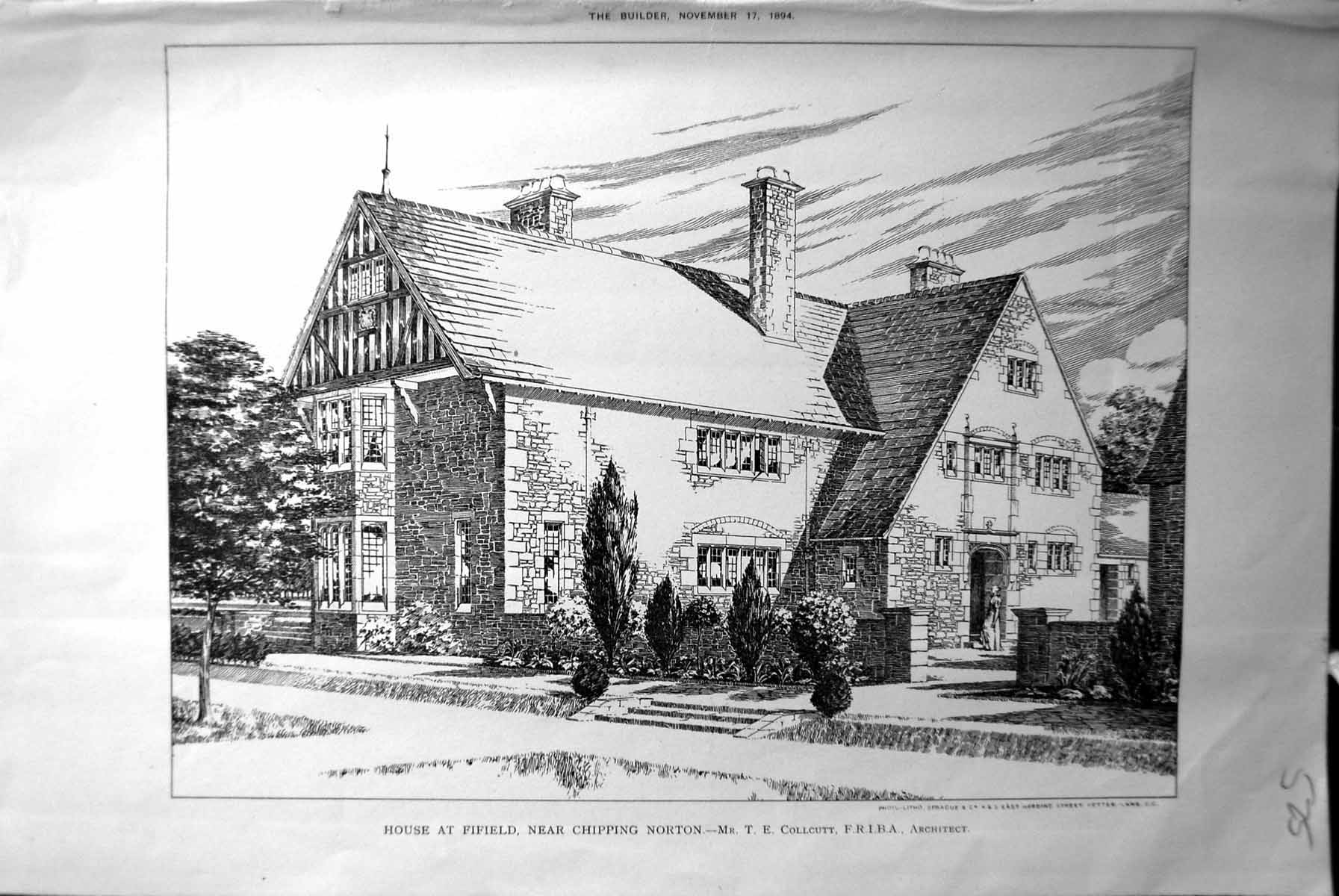 Old House Fifield Chipping Norton Collcutt Builder 1894 Architecture Victorian