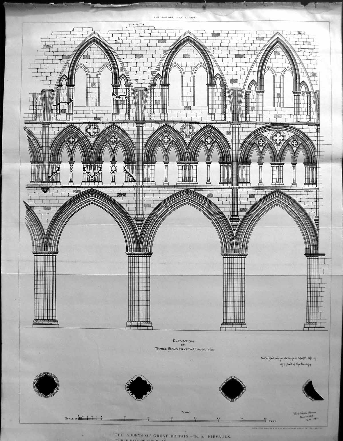 Old Rievaulx Abbey Three Bays Choir Glennie Builder 1894 Architecture 19th