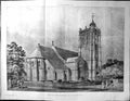 Old Print Builder 1894 Architecture Church St. Mary Wandsworth Mountford 19th