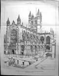 Old Print Bath Abbey Great Britain Roland Paul Builder 1894 Architecture 19th