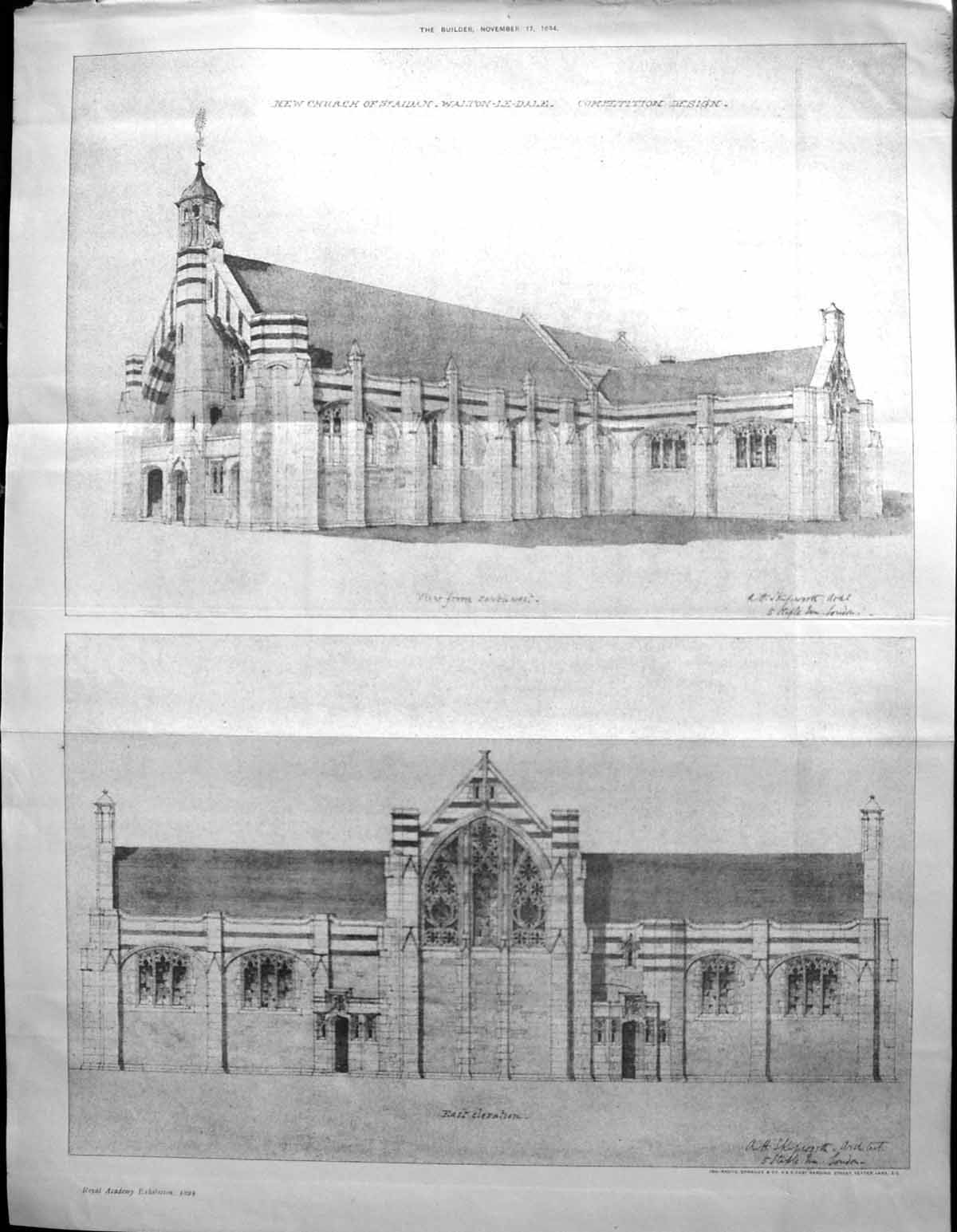 Old Builder 1894 Architecture Church St. Aidan Walton-Le-Dale DesignVictorian