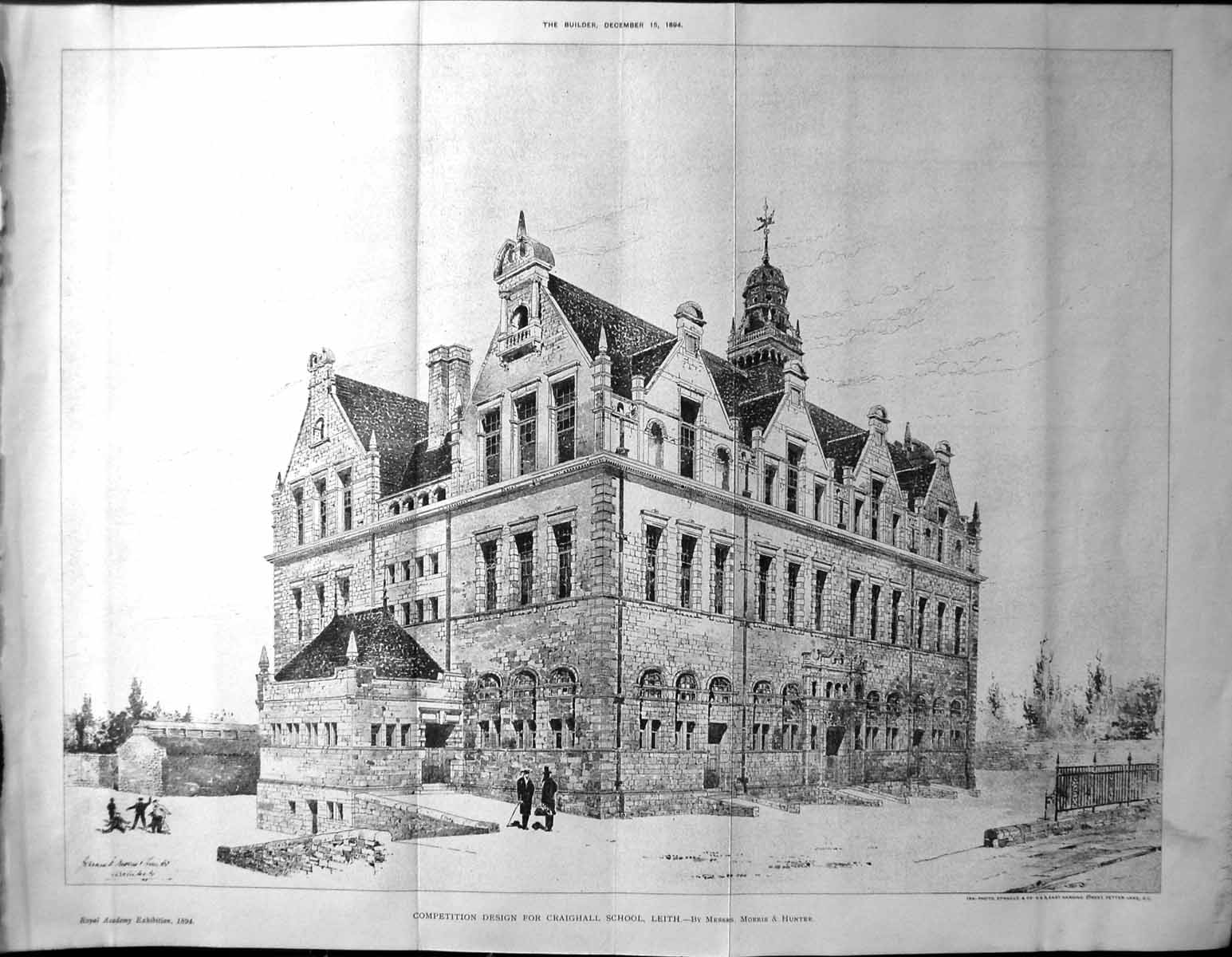 Old Builder 1894 Architecture Design Craighall School Leith Morris Hu 19th