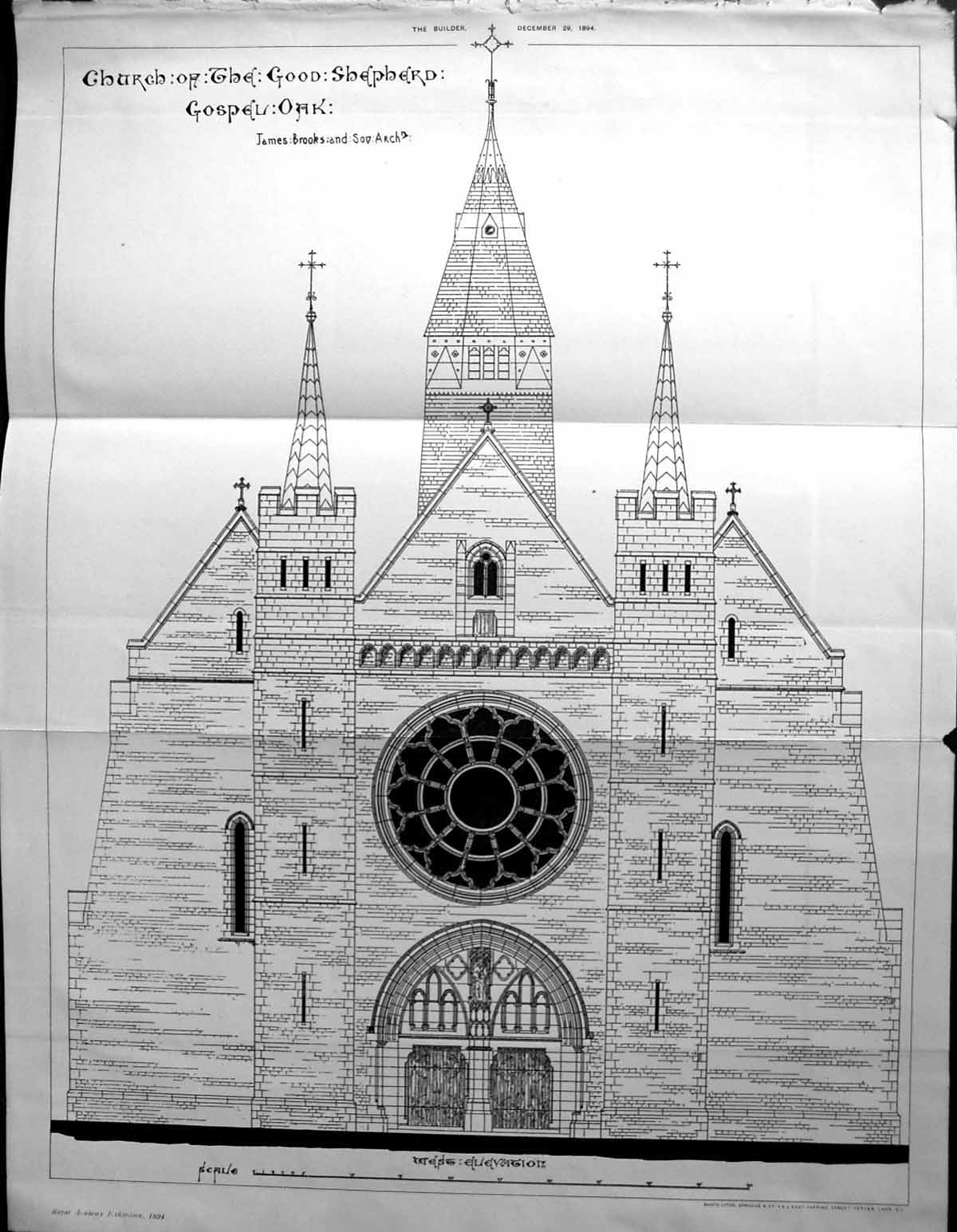 Old Builder 1894 Architecture Church Good Shepherd Gospel Oak James B 19th