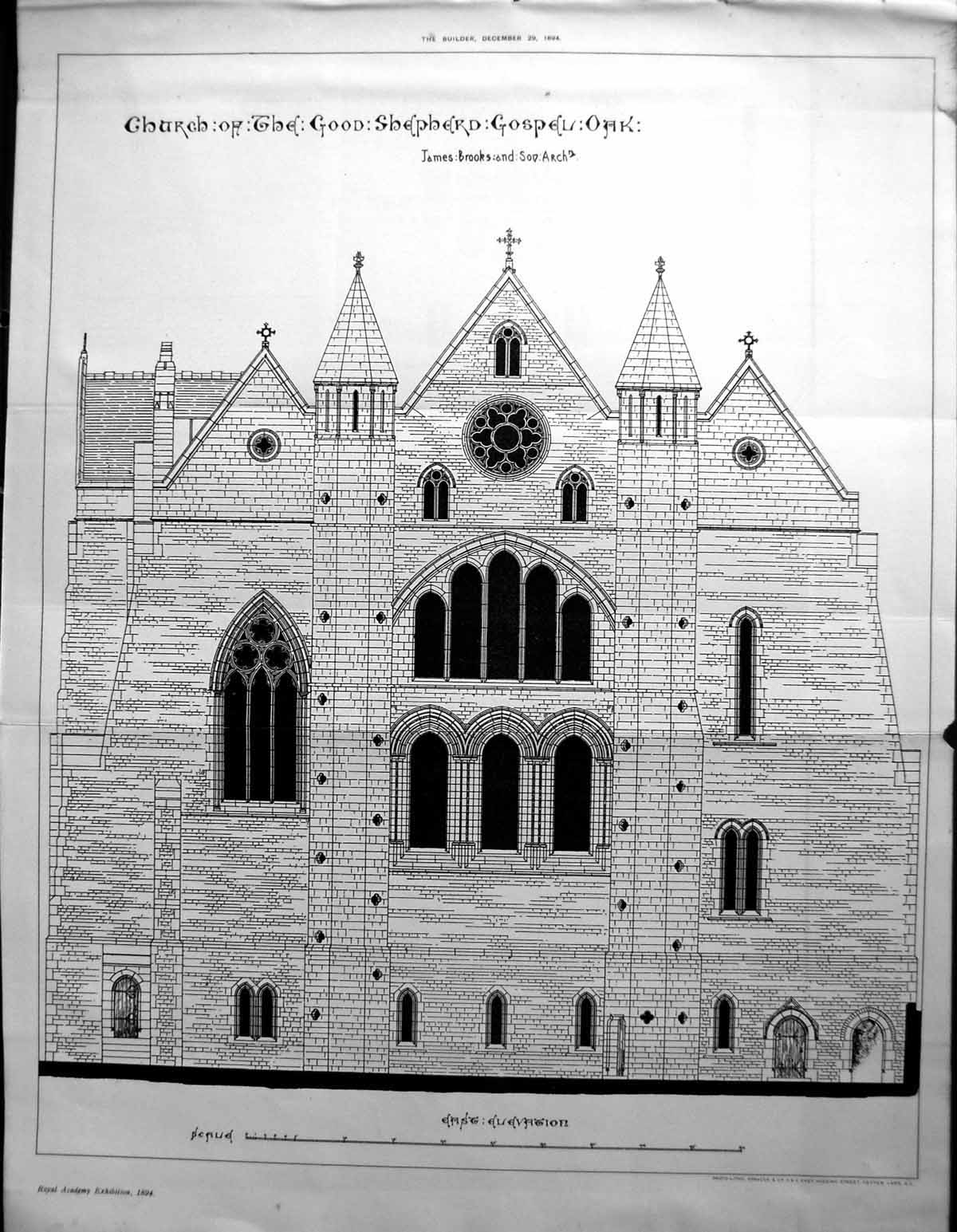 Old Builder 1894 Architecture Church Good Shepherd Gospel Oak James B 19th