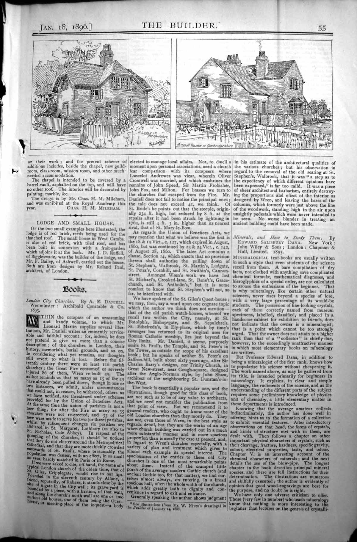 Old Builder 1896 Architecture Lodge Bedfordshire Small House Cambridg Victorian