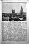 Antique Old Print Builder 1896 Architecture View Burgos Cathedral Photograph