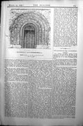 Original Old Antique Print Porch Malmesbury Builder 1896 Architecture Victorian