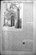 Old Antique Print West Doorway Jedburgh Abbey Builder 1896 Architecture 19th
