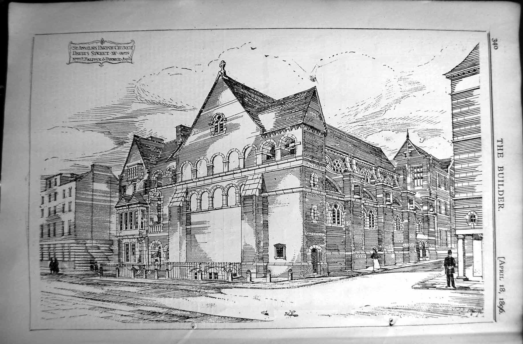 Old Builder 1896 Architecture Parish Church Davies Street Balfour Tur Victorian