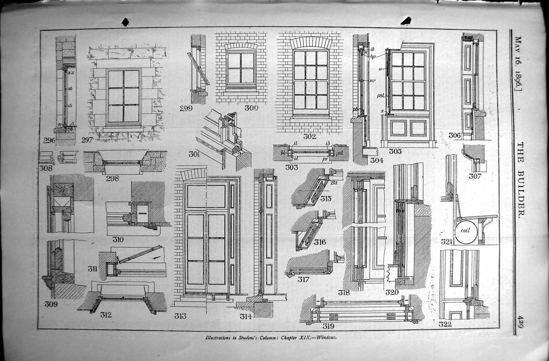 Old Illustrations Students Joinery Windows Builder 1896 Architecture Victorian