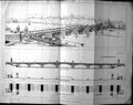 Old Builder 1896 Architecture Design Stone Bridge Perspective View Cr 19th