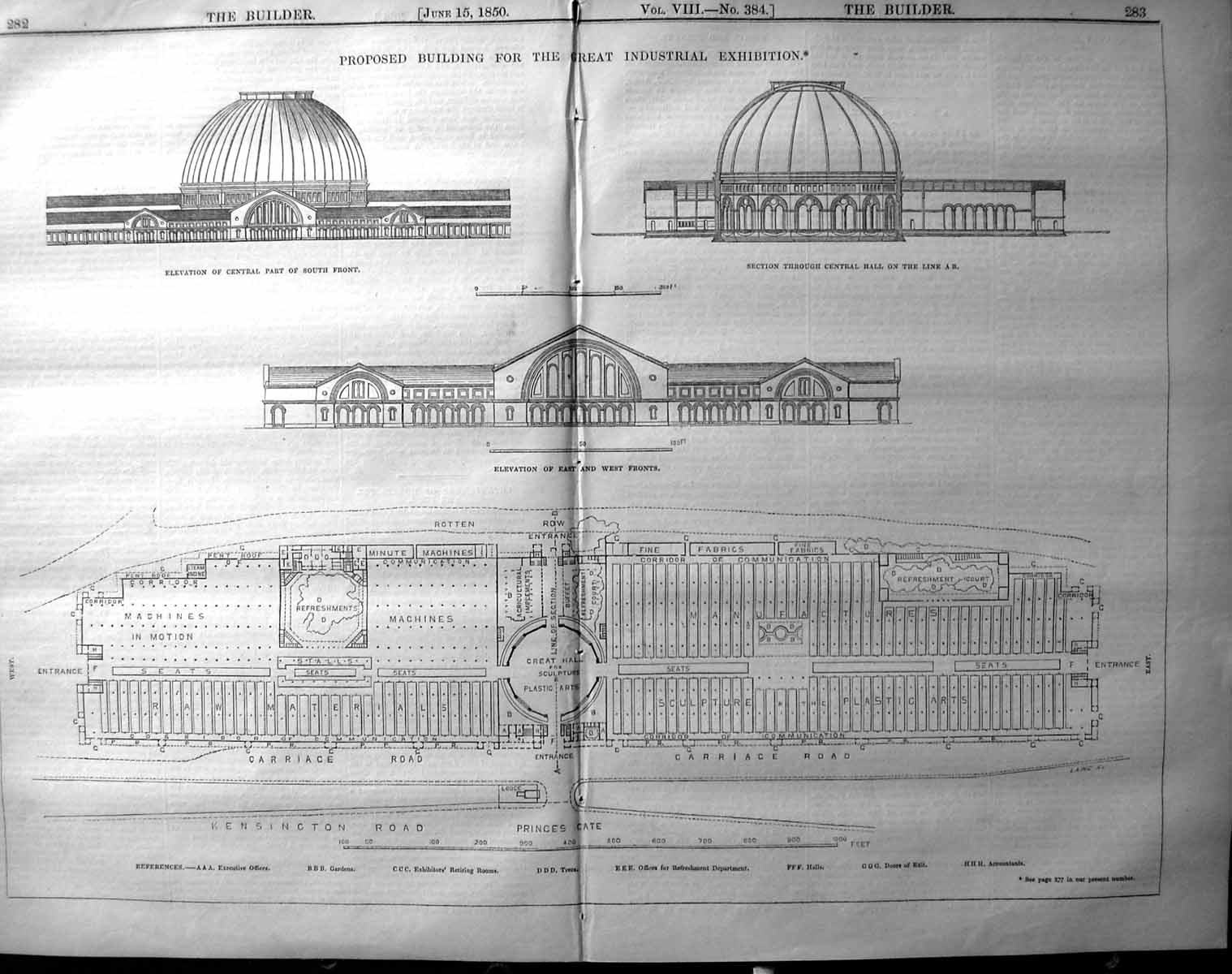 Old Builder 1896 Architecture Plan Building Great Industrial Exhibiti 19th
