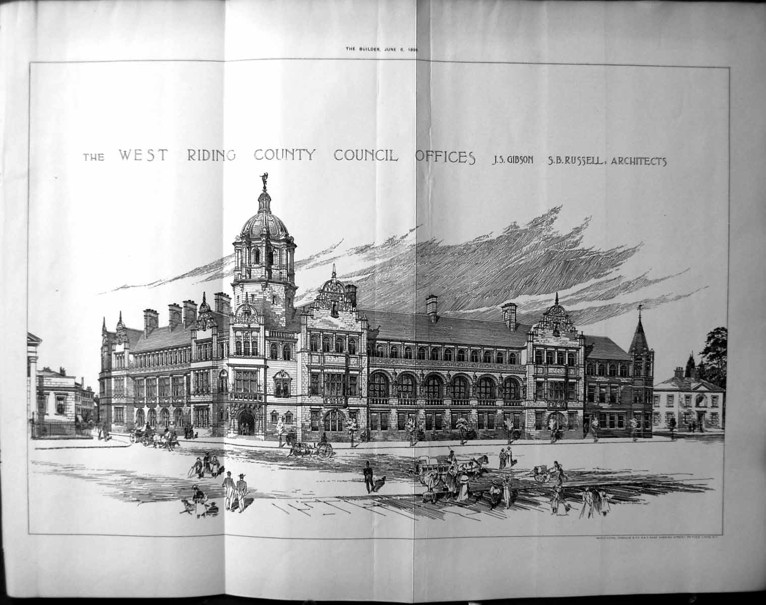 Old West Riding County Council Offices Gibson Russell Builder 1896 Ar 19th