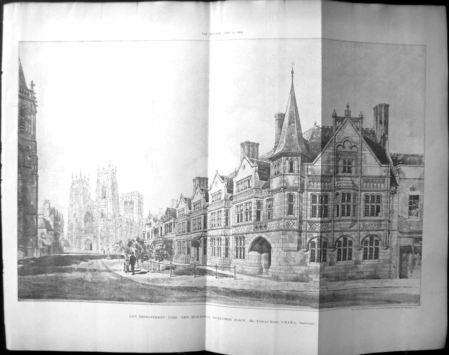 Old City Improvement York Buildings Duncombe Place Kirby 1896 Archite 19th