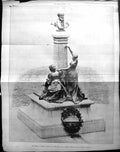 Old Monument Emile Augier Place L'Odeon Paris Barrias Builder 1896 Sc 19th