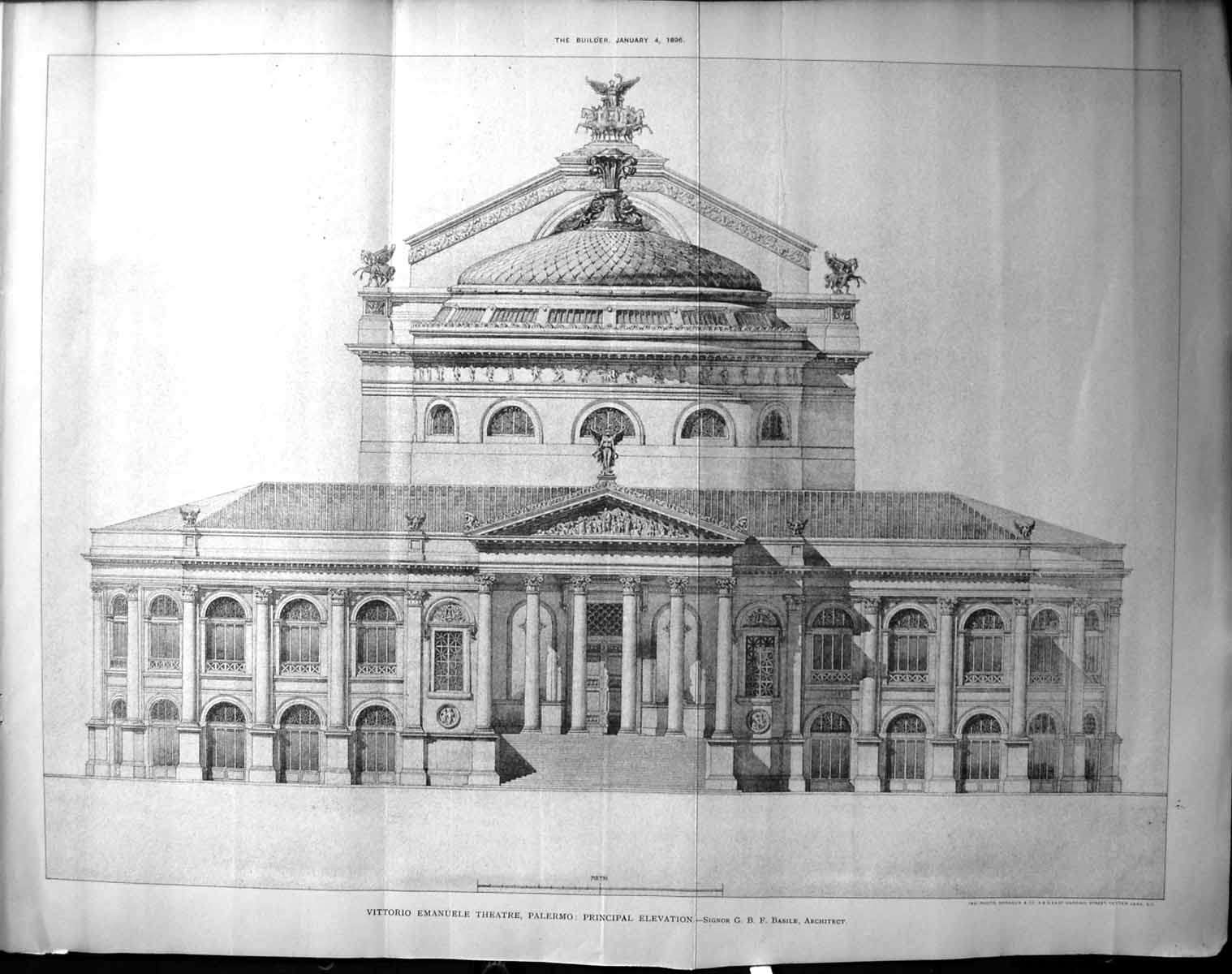 Old Vittorio Emanuele Theatre Palmero Basile Builder 1896 Architectur 19th