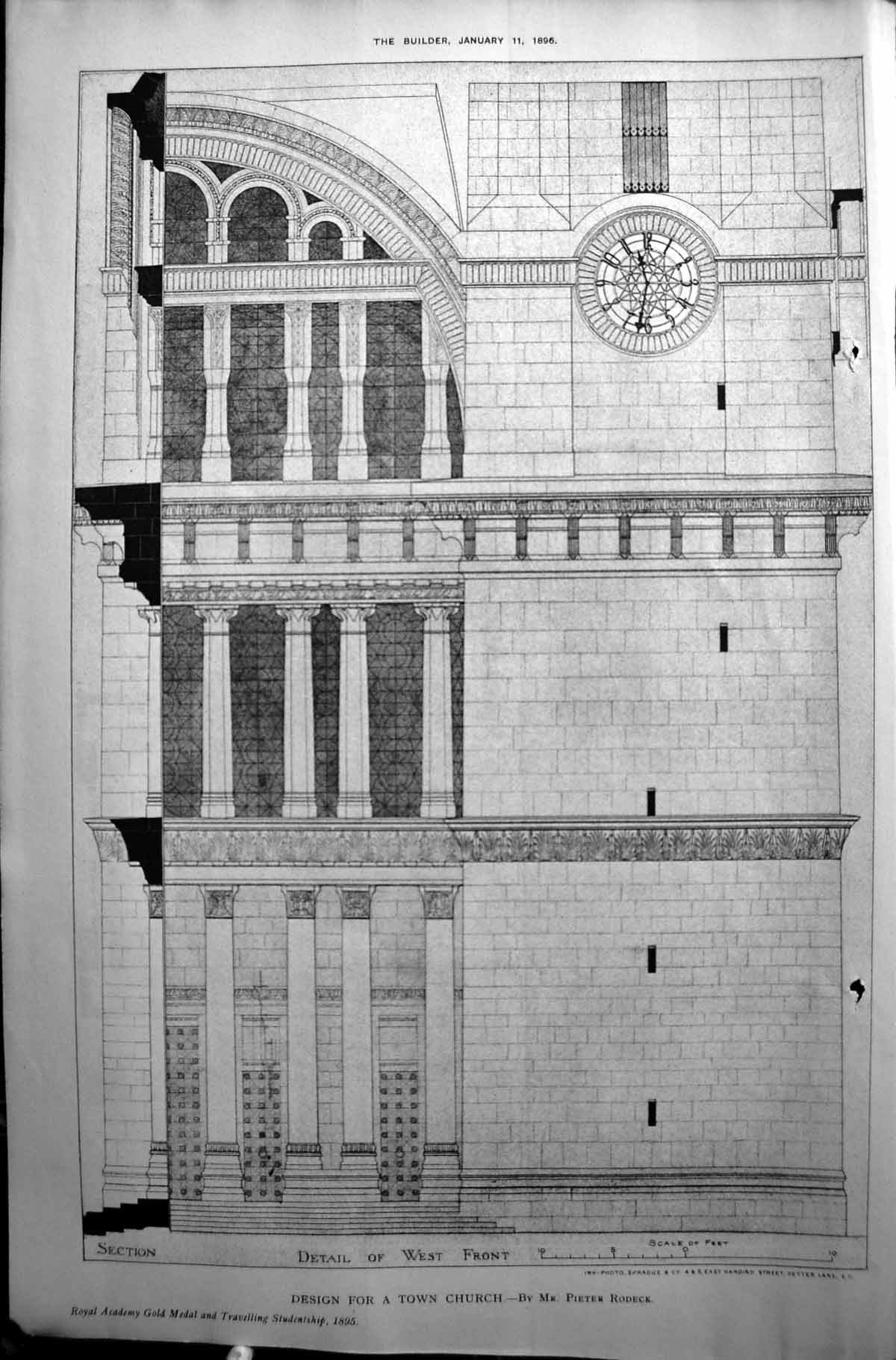 Old Builder 1896 Architecture Design Town Church Pieter Rodeck Ref.2 Victorian