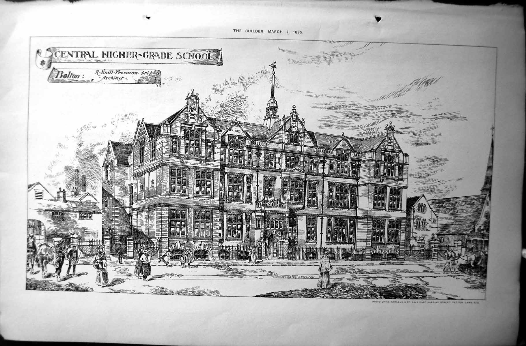 Old Central Higher Grade School Bolton Freeman Builder 1896 Architect Victorian
