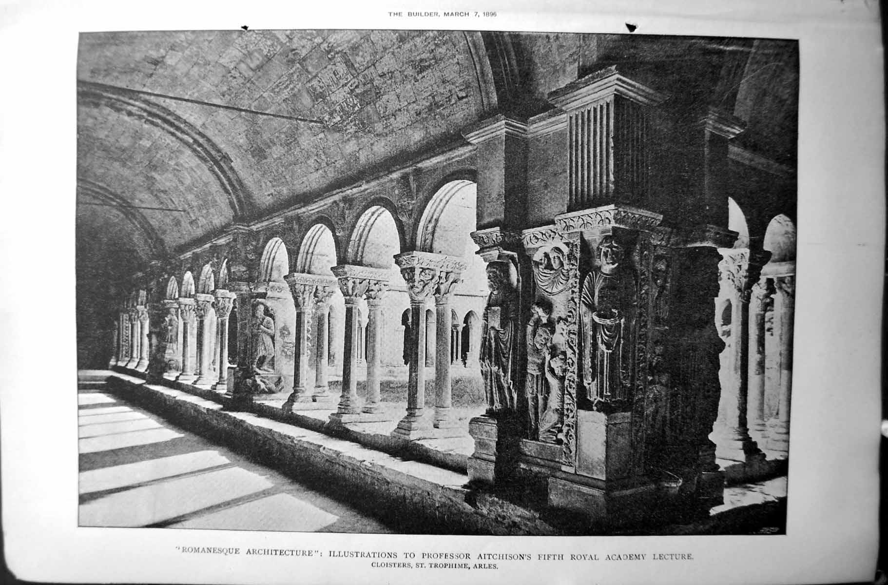 Old Builder 1896 Romanesque Architecture Cloisters St. Trophime Arles Victorian