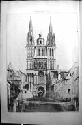 Old Builder 1896 Architecture West Front Angers Cathedral Paul Robert Victorian