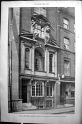 Old Print Builder 1896 Architecture Mortimer Street London Beresford Pite 19th
