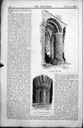 Antique Old Print Pier In Nave Selby Abbey Pier Trifornium Selby Abbey 1896