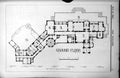 Antique Print Plan Palace Empress Frederick Germany Ground First Floor 1896