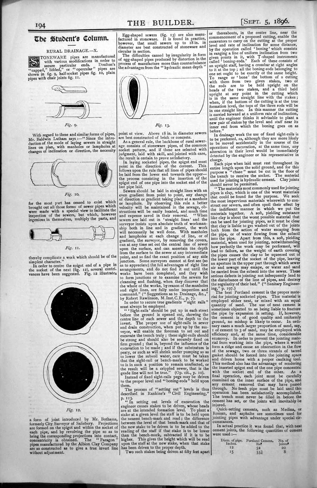 Antique Print Rural Drainage Stoneware Pipes Doultons Capped Opercular 1896