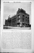 Old Antique Print Liverpool College Exterior View Designed By Elmes 1896 19th