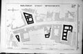 Old Plan Parliament Street Improvements Downing Street Whitehall 1896 Victorian