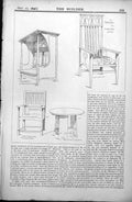 Old Hall Settle C Mackintosh Oak Table Spooner Door Knocker Whiting 1896 19th