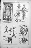 Old Wrought Iron Cross Longden Toaster Morris Weather Vane Leiper 1896 19th