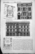 Antique Print Plan Neues Theatre House Leipziger Plan House Grunerwald 1896