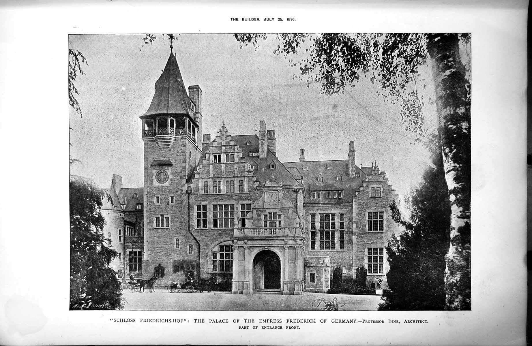 Old Schloss Friedrichs-HPalace Empress Frederick Germany PrIhne 1896 Victorian