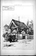 Antique Print New Lych Gate Tickescote Church Rutlandshire ArnMitchell 1896