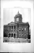 Original Old Antique Print Town Hall Liverpool Designed Wood Bath C 1750 1896