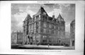Old Print Leeds Architecture New Bank In Park Row A Waterhouse Arch 1896 19th
