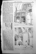 Old Builder 1897 Architecture Great Malvern Priory Interior Nave Ails Victorian