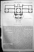 Antique Old Print Builder 1897 Architecture Plan National Gallery British Art