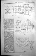 Antique Print Limcluden College Sweetheart Abbey Builder 1897 Architecture 19th