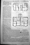 Old Builder 1897 Architecture Ground Plan Houses Headingley Leeds Duk Victorian
