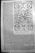Original Old Antique Print Builder 1897 Architecture Italian Gates 17Th Century