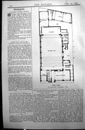 Old Builder 1897 Architecture Plan Kyrle Hall Birmingham Sheep Street Victorian