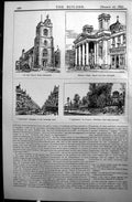 Old Builder 1897 Architecture Bow Church Tower Hanover Chapel Woodhou Victorian