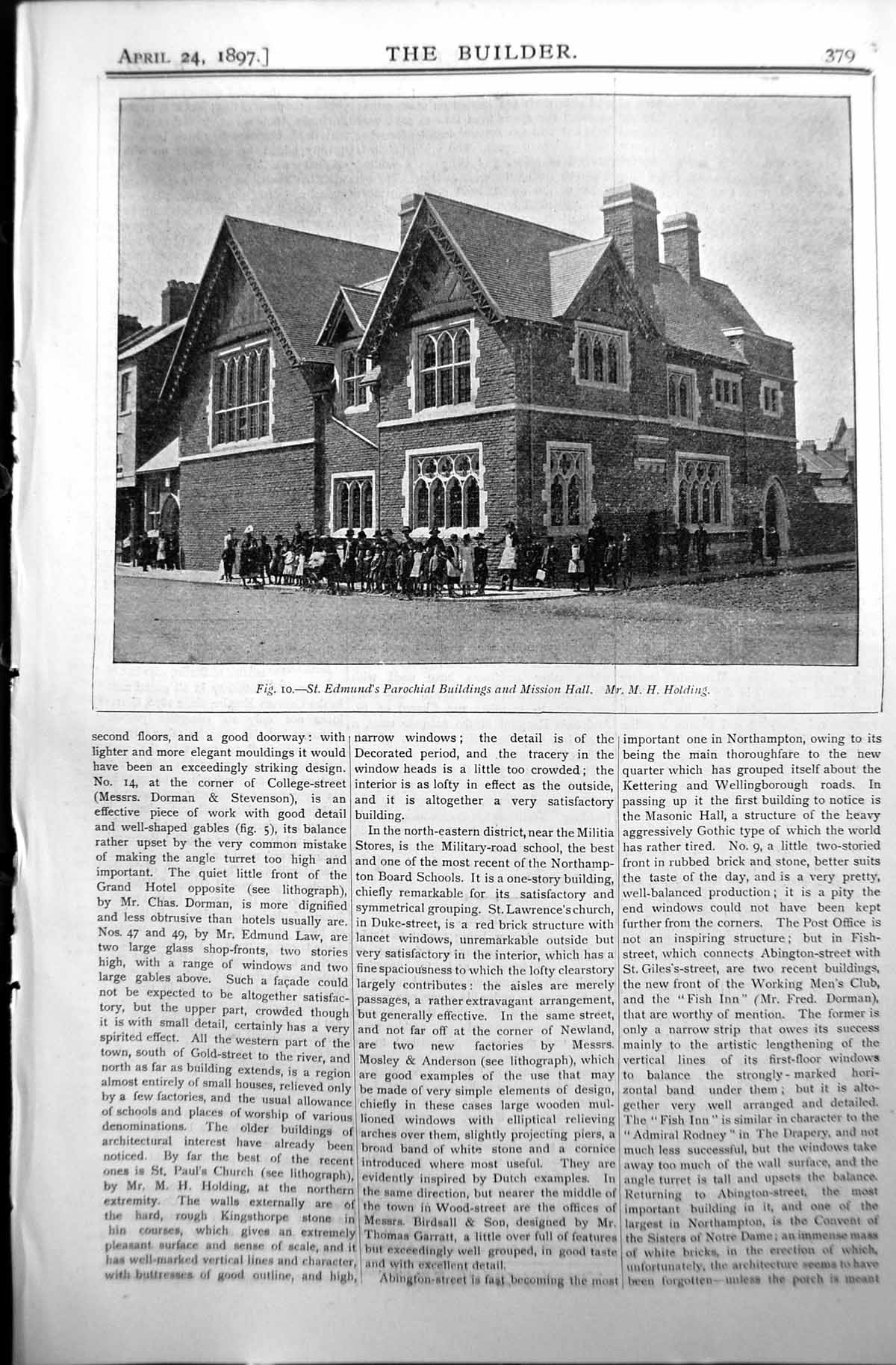 Old Builder 1897 Architecture St. Edmund'S Parochial Buildings Missio Victorian