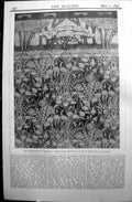 Antique Old Print Meadow Flowers Wall Paper Walter Crane Jeffrey Builder 1897